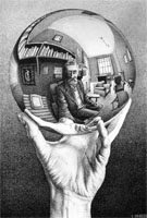 Hand with reflecting sphere